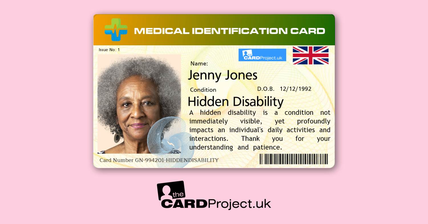 Hidden Disability Prem Photo Medical ID Card (FRONT)